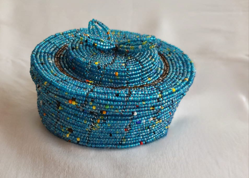 Turquoise Beaded Box