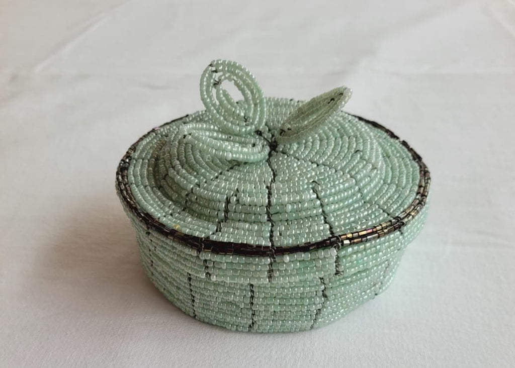 Mint Green Beaded Box