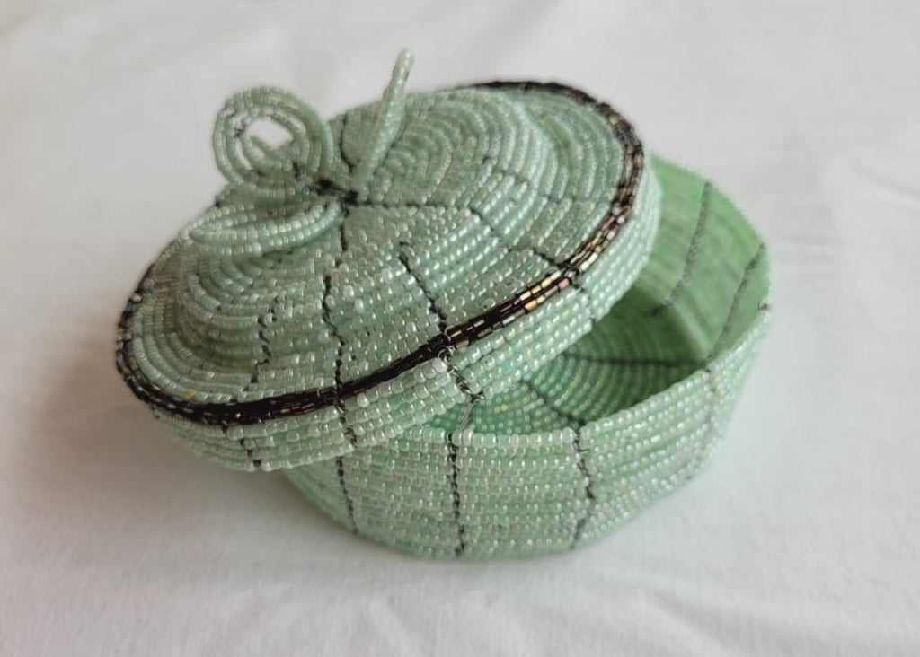 Mint Green Beaded Box