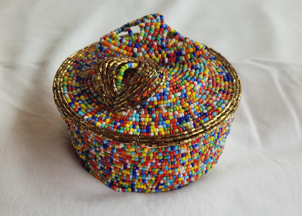 Multicolour Beaded Box