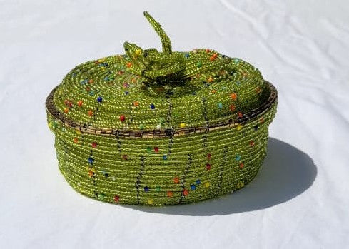 Green Beaded Box