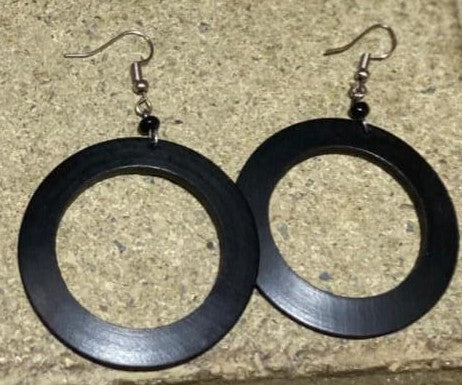 Black Hoop Earrings
